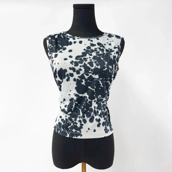 VINTAGE 90S SANTA BARBRA CLOTHING CO. TANK TOP WITH CUTOUT BACK AND BOW TIE - Picture 2 of 5